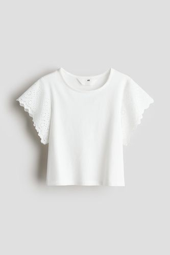 Shirt mit Volantärmeln Weiß, T-Shirts & Tops in Größe 170. Farbe: - H&M - Modalova