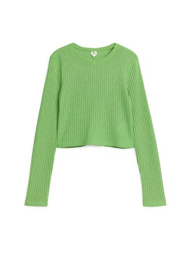 Geripptes Jerseyshirt Hellgrün, Tops in Größe S. Farbe: - Arket - Modalova