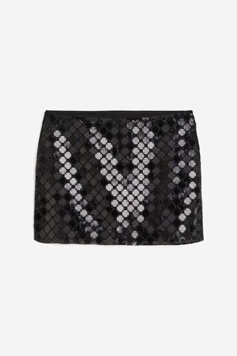 Minirock mit Pailletten Schwarz, Röcke in Größe L. Farbe: - H&M - Modalova