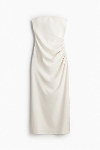 Drapiertes Bandeau-Kleid Cremefarben, Alltagskleider in Größe XL. Farbe: - H&M - Modalova
