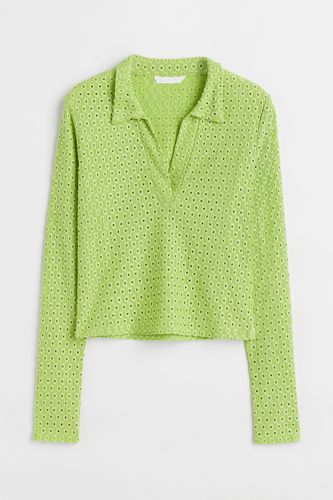 Shirt mit Kragen Limegrün, Tops in Größe M. Farbe: - H&M - Modalova