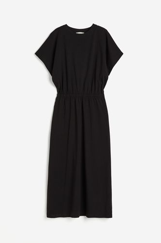 Jerseykleid mit gesmokter Taille Schwarz, Alltagskleider in Größe S. Farbe: - H&M - Modalova
