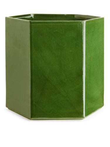 Sechseckiger Übertopf, 22 cm Grün, Töpfe. Farbe: - Arket - Modalova