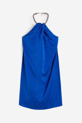Neckholder-Kleid mit Kette Knallblau, Party kleider in Größe XL. Farbe: - H&M - Modalova