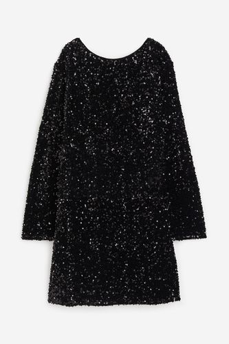 Paillettenkleid mit tiefem Rückenausschnitt Schwarz, Party kleider in Größe L. Farbe: - H&M - Modalova