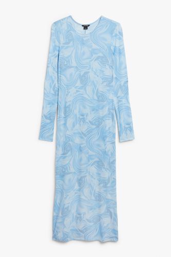 Langes weiches Bodycon-Kleid Hellblaue Wasserwirbel, Alltagskleider in Größe M. Farbe: - Monki - Modalova