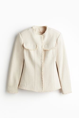 Jacke aus Leinenmix mit Fransenbesatz Hellbeige, Jacken in Größe 34. Farbe: - H&M - Modalova