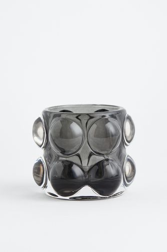 Teelichthalter aus Bläschenglas Dunkelgrau in Größe Onesize. Farbe: - H&m Home - Modalova
