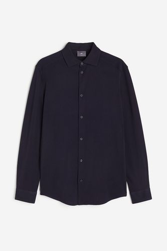 Hemd aus Pima-Baumwolle in Slim Fit Marineblau, Elegant Größe L. Farbe: - H&M - Modalova