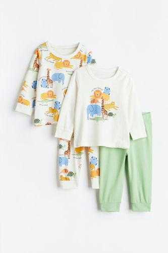 Er-Pack Baumwollschlafanzüge mit Print Weiß/Tiere, Pyjamas in Größe 56. Farbe: - H&M - Modalova