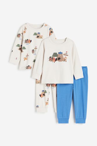 Er-Pack Baumwollschlafanzüge mit Print Hellbeige/Gemustert, Pyjamas in Größe 62. Farbe: - H&M - Modalova