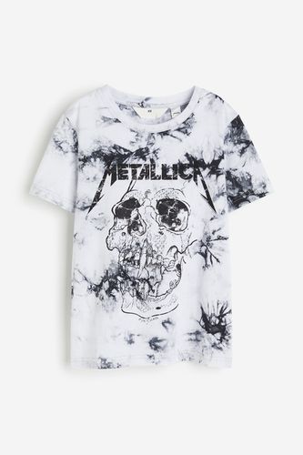 T-Shirt mit Print Dunkelgrau/Metallica, T-Shirts & Tops in Größe 146/152. Farbe: - H&M - Modalova