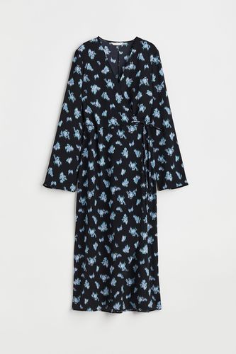 Wickelkleid aus Crêpe Marineblau/Gemustert, Alltagskleider in Größe XS. Farbe: - H&M - Modalova