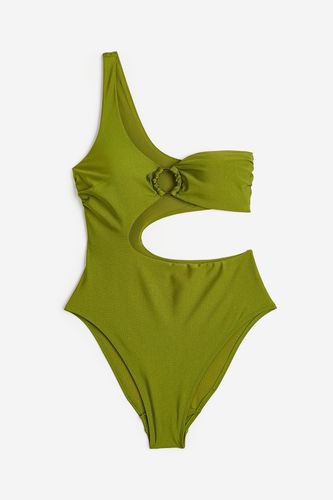 Badeanzug mit Cut-out und High Leg Grün, Badeanzüge in Größe 48. Farbe: - H&M - Modalova
