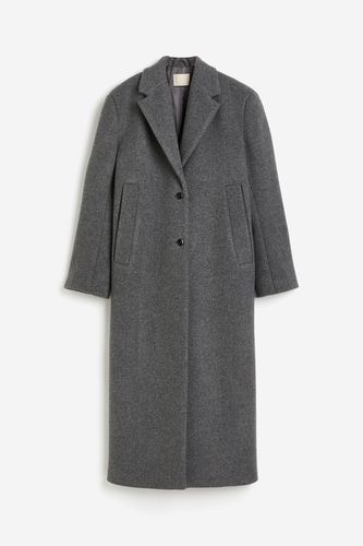 Langer Mantel aus Wollmix Dunkelgrau, Mäntel in Größe L. Farbe: - H&M - Modalova