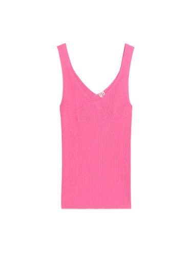 Rippstrick-Trägerhemd Rosa, Westen in Größe S. Farbe: - Arket - Modalova