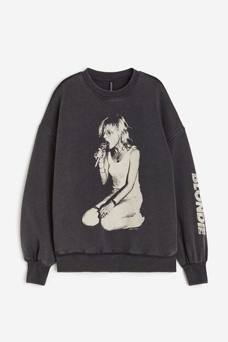 Oversized Sweatshirt mit Print Schwarz/Blondie, Sweatshirts in Größe M. Farbe: - H&M - Modalova
