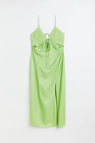 Cut-out-Kleid mit V-Neck Limegrün, Alltagskleider in Größe XL. Farbe: - H&M - Modalova