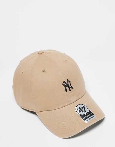 NY Yankees - Cappellino beige con logo piccolo - 47 Brand - Modalova