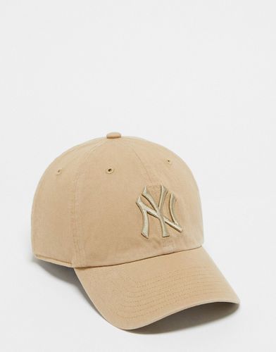 NY Yankees - Cappellino semplice beige tono su tono - 47 Brand - Modalova