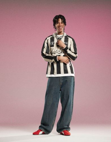 Maillot de football à manches longues avec imprimé East Soho - Noir et blanc - Cotton On - Modalova