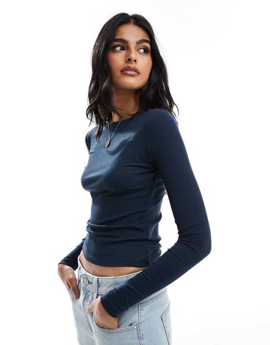 Cotton On - Crop top a maniche lunghe girocollo cenere - Cotton:On - Modalova