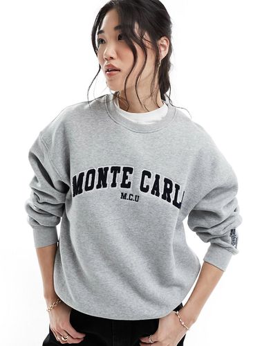 Cotton On - Felpa comoda grigia con grafica "Monte Carlo" rétro - Cotton:On - Modalova