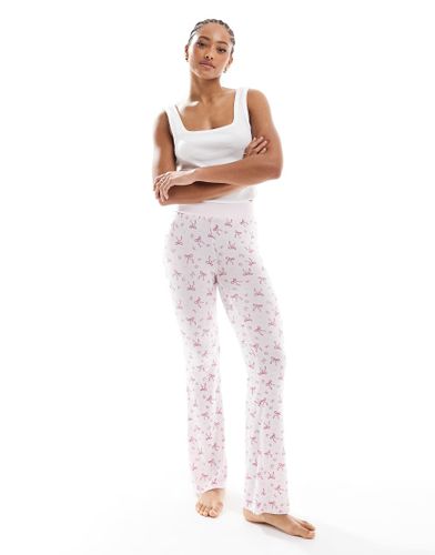 Pantalon de pyjama évasé et décontracté ultra doux avec imprimé à petits nauds - Cotton On - Modalova