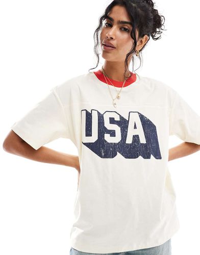 Cotton On - T-shirt oversize con stampa "USA" - Cotton:On - Modalova