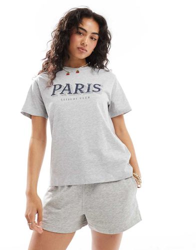 Cotton On - T-shirt oversize mélange con grafica "Paris" - Cotton:On - Modalova