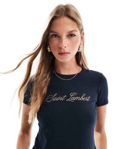 Cotton On - T-shirt taglio lungo aderente con stampa "Saint Lambert" - Cotton:On - Modalova