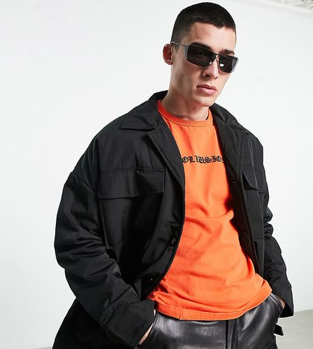 Camicia giacca in nylon nera - Collusion - Modalova