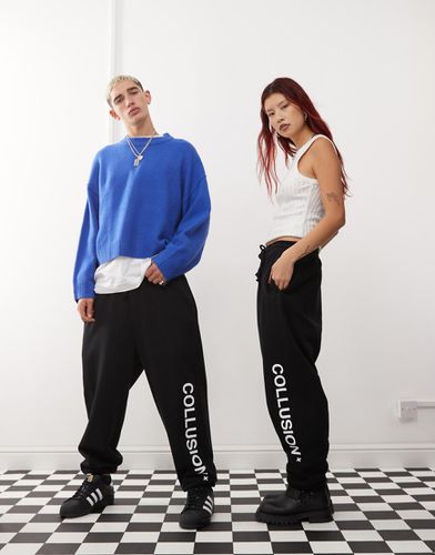 Joggers unisex con logo neri - Collusion - Modalova