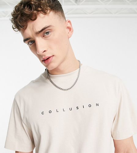 T-shirt beige con logo - Collusion - Modalova