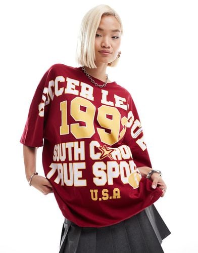 T-shirt oversize con grafica "Soccer League 93" - Collusion - Modalova