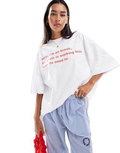 T-shirt oversize con scritta - Collusion - Modalova