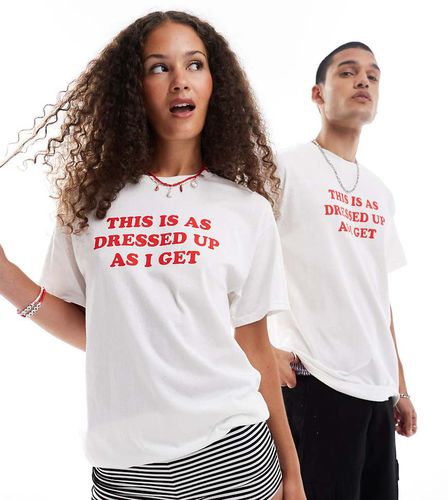 Unisex - T-shirt con scritta "dressed up" - Collusion - Modalova