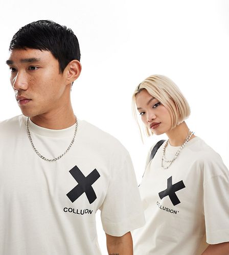 Unisex - T-shirt in cotone sporco con logo - Collusion - Modalova