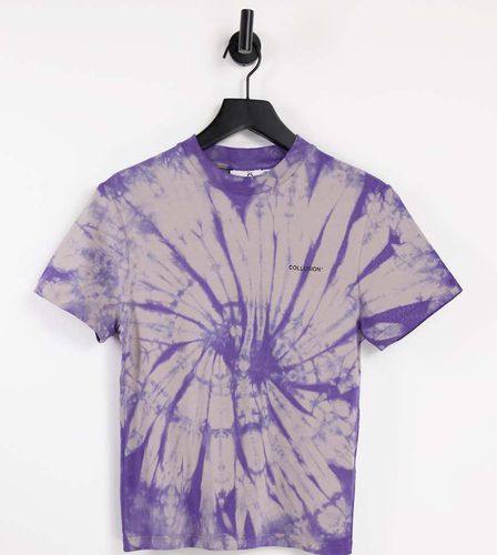 Unisex - T-shirt vintage tie-dye con stampa logo - Collusion - Modalova