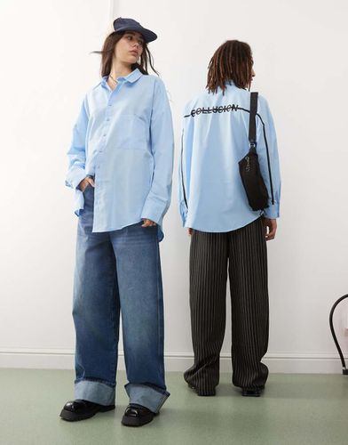 Unisex - Camicia oversize unisex con stampa sulla schiena - Collusion - Modalova