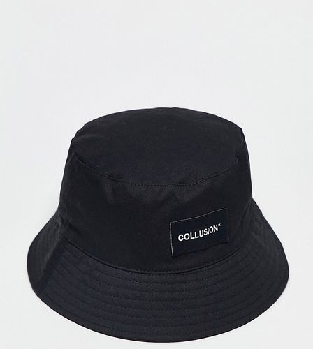 Unisex - Cappello da pescatore nero con logo - Collusion - Modalova