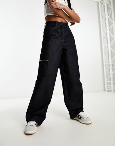 X013 - Jeans con fondo ampio a vita alta rinse wash - Collusion - Modalova