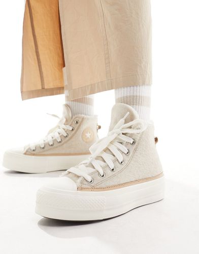 Chuck Taylor All Star Lift - Sneakers alte in lana beige - Converse - Modalova