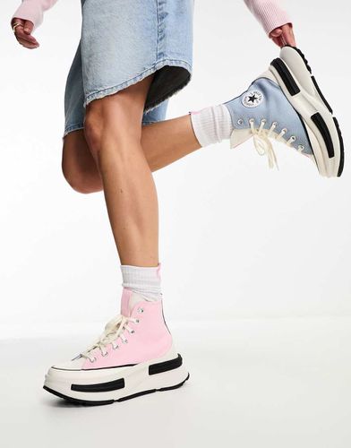 Run Star Legacy CX Hi - Sneakers alte blu e rosa - Converse - Modalova