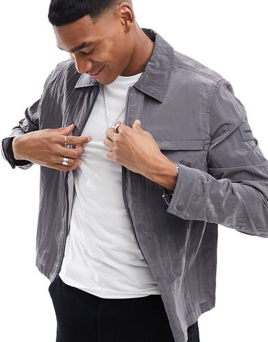 Camicia giacca stropicciata antracite - Calvin Klein - Modalova