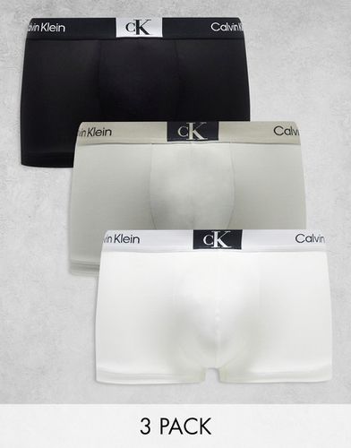 CK 96 - Confezione da 3 boxer aderenti a vita bassa in cotone - Calvin Klein - Modalova