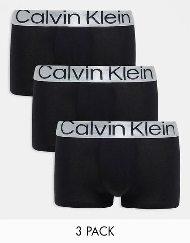 Confezione da 3 boxer aderenti neri in cotone - Calvin Klein - Modalova