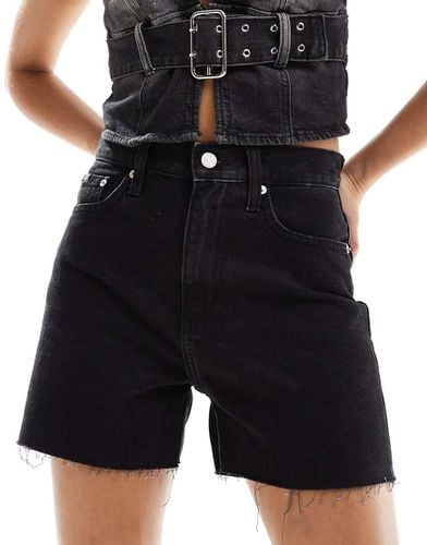 Mom shorts di jeans neri - Calvin Klein Jeans - Modalova