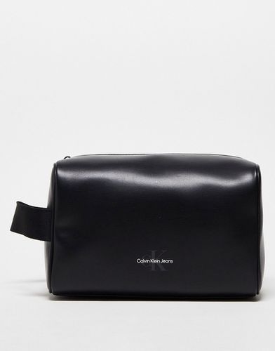 Beauty-case nera morbida con monogramma - Calvin Klein Jeans - Modalova