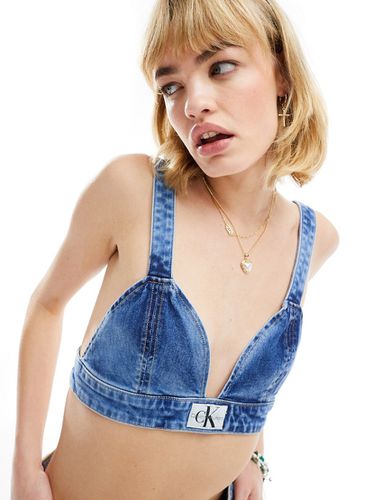 Brassière in denim lavaggio medio - Calvin Klein Jeans - Modalova